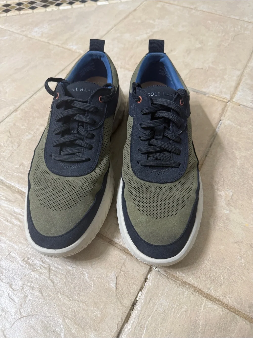 Men's Cole Haan Olive and Black Lightweight Casual Sneakers